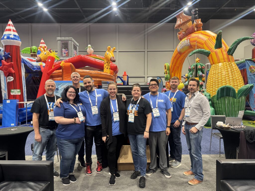 Event Rental Systems team photo taken at IAAPA Expo 2024 - Event Rental Systems The Event Rental Systems team at IAAPA expo 2024