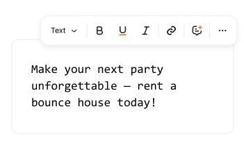 ad copy example for google ads for party rental business