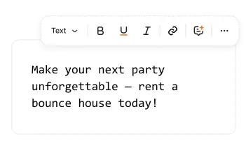 ad copy example for google ads for party rental business