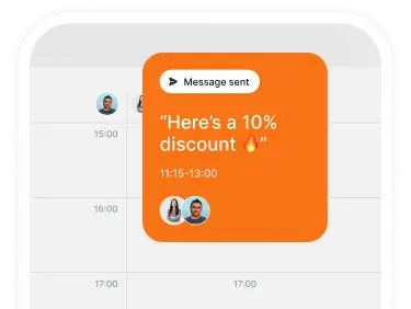 screenshot of highlevel drip campaign follow-up message to customer