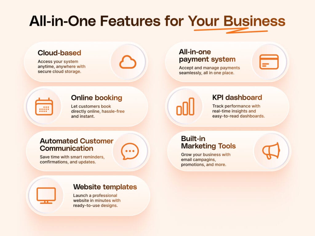 ERS Launch software features listed