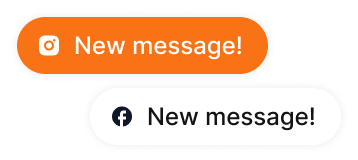 new social media notification screenshot using highlevel social automation marketing integration