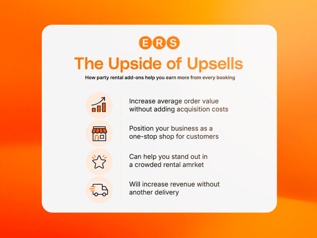 Reasons upselling helps party rental businesses increase revenue per booking